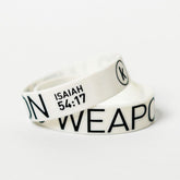 No Weapon Wristband (White & Black)